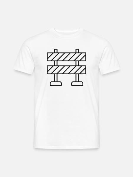 Straßensperren-Symbol - Männer T-Shirt - Weiß