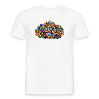 OpalKings Bunte Edelsteinkrone - Männer T-Shirt - Weiß - Vorne - AI Model Male 178 dark (178cm)
