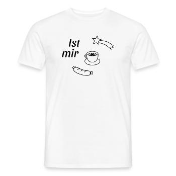 Ist mir Wurst / Latte / Schnuppe - Männer T-Shirt - Weiß - Vorne - AI Model Male 178 dark (178cm)