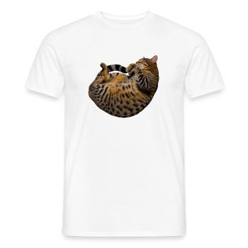 schlafende getigerte katze - Männer T-Shirt - Weiß - Vorne - AI Model Male 178 dark (178cm)