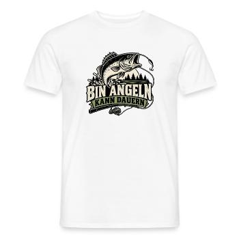 Bin Angeln kann dauern - Männer T-Shirt - Weiß - Vorne - AI Model Male 178 dark (178cm)