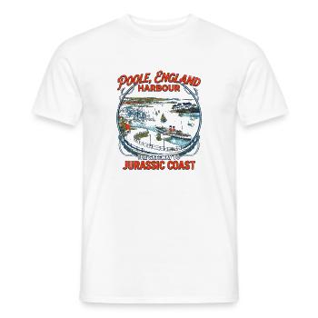 The City Poole England Harbour Gateway To Jurassic - Männer T-Shirt - Weiß - Vorne - AI Model Male 178 dark (178cm)