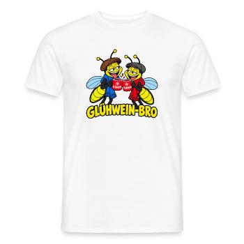 Glühwein Bro - Weihnachtsmarkt - Männer T-Shirt - Weiß - Vorne - AI Model Male 178 dark (178cm)