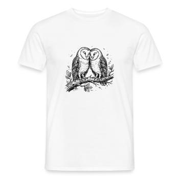 Nachtaktive Eulen in Neon-Tinte - Männer T-Shirt - Weiß - Vorne - AI Model Male 178 dark (178cm)