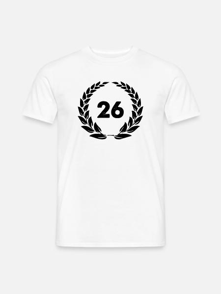 26 - Männer T-Shirt - Weiß