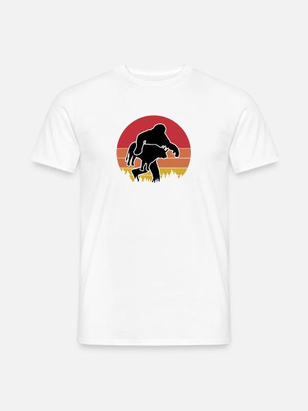 Sasquatch Stier Retro-Look - Männer T-Shirt - Weiß
