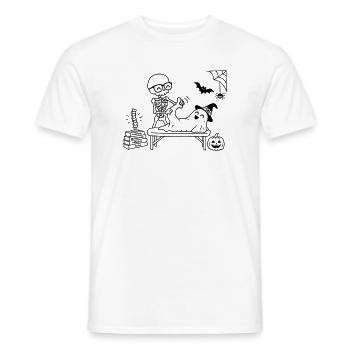 Physio Physiotherapeut Krankengymnastik Halloween - Männer T-Shirt - Weiß - Vorne - AI Model Male 178 dark (178cm)