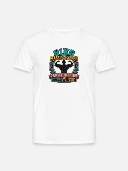 81KG Classic Physique - College Athletic - Männer T-Shirt - Weiß