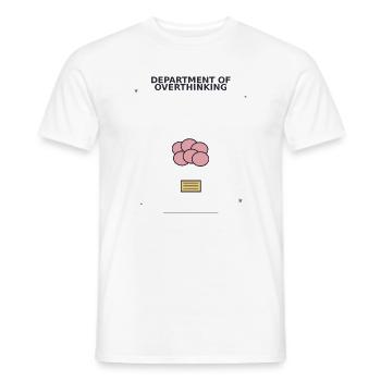 Abteilung des Überdenkens - Männer T-Shirt - Weiß - Vorne - AI Model Male 178 dark (178cm)