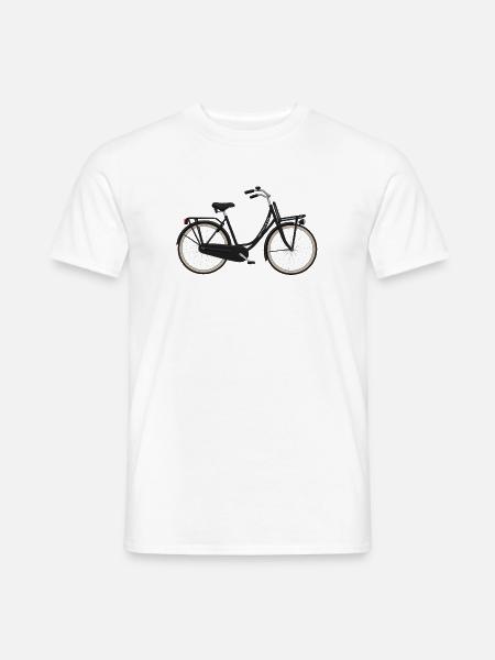 Hollandrad schwarz - Männer T-Shirt - Weiß