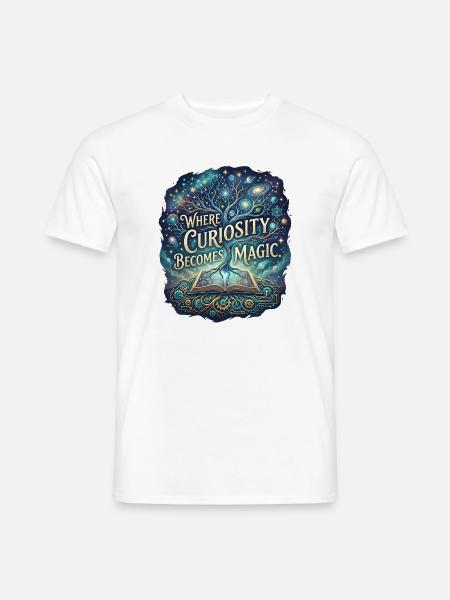 Magic Tree Cosmos und Fantasy-Buchdruck - Männer T-Shirt - Weiß