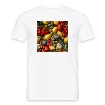 Mittelmeer-Obstkorb - Männer T-Shirt - Weiß - Vorne - AI Model Male 178 dark (178cm)