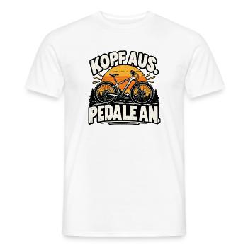   Kopf aus. Pedale an Biker Geschenk - Männer T-Shirt - Weiß - Vorne - AI Model Male 178 dark (178cm)