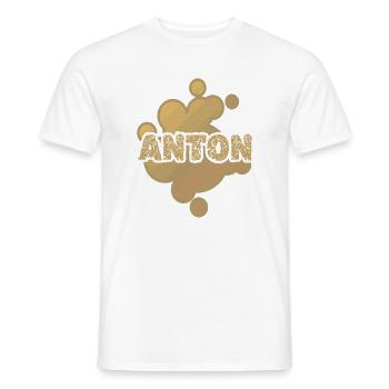 Anton als Babybauch - Männer T-Shirt - Weiß - Vorne - AI Model Male 178 dark (178cm)