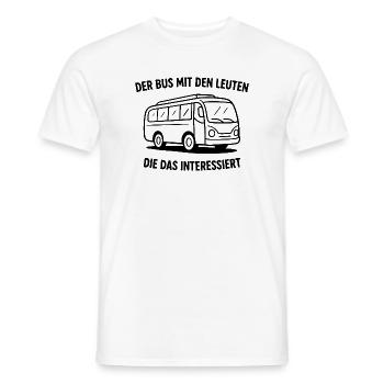 Der Bus Mit Den Leuten Die Das Interessiert - Männer T-Shirt - Weiß - Vorne - AI Model Male 178 dark (178cm)