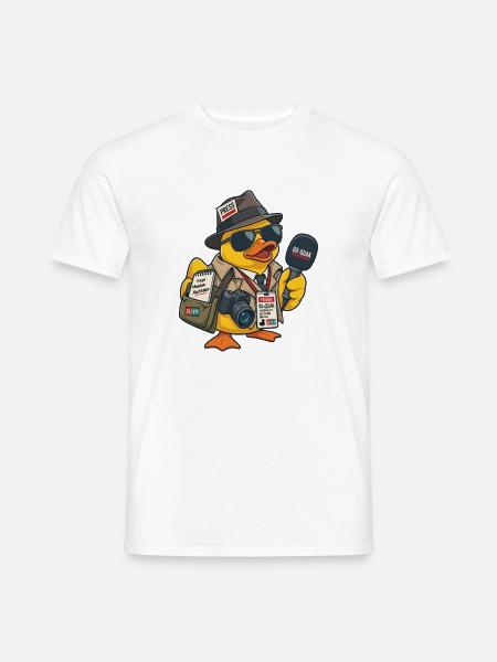 00-QUAK – Der Reporter - Männer T-Shirt - Weiß