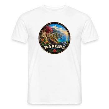 Madeira Portugal Insel Urlaub Vintage - Männer T-Shirt - Weiß - Vorne - AI Model Male 178 dark (178cm)