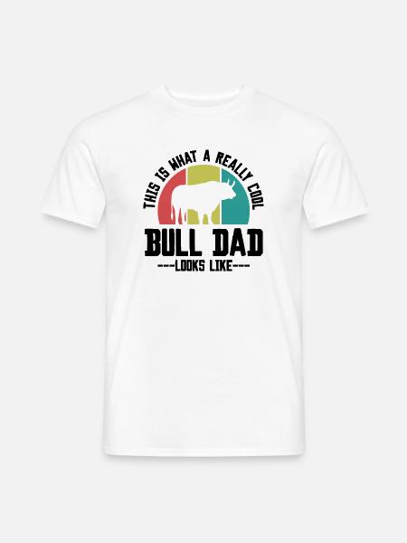 Stier Spruch Retro Style - Männer T-Shirt - Weiß