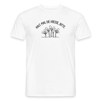 Halt Mal Die Kresse Bitte Pflanzen Humor Garten - Männer T-Shirt - Weiß - Vorne - AI Model Male 178 dark (178cm)