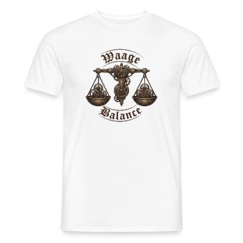 Sternzeichen Waage der Balance - Männer T-Shirt - Weiß - Vorne - AI Model Male 178 dark (178cm)