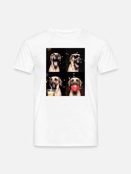 Hunde Deutsche Dogge Hund - Männer T-Shirt - Weiß