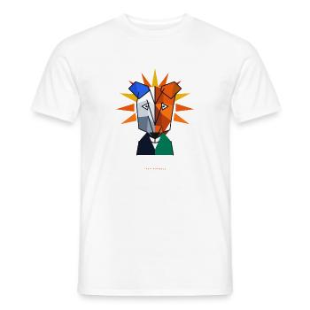 Jack-Russel-Terrier-Kubismus - Männer T-Shirt - Weiß - Vorne - AI Model Male 178 dark (178cm)