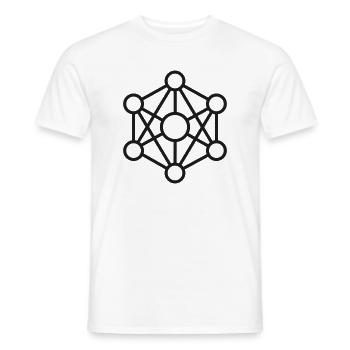 Neuronales Netzwerk-Verbindungssymbol - Männer T-Shirt - Weiß - Vorne - AI Model Male 178 dark (178cm)