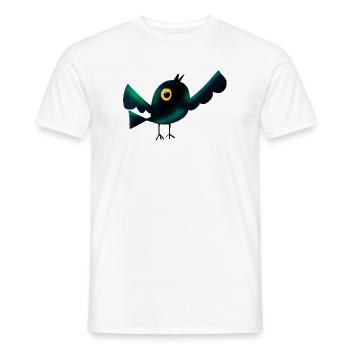 Nachtvogel im Wald  - Männer T-Shirt - Weiß - Vorne - AI Model Male 178 dark (178cm)