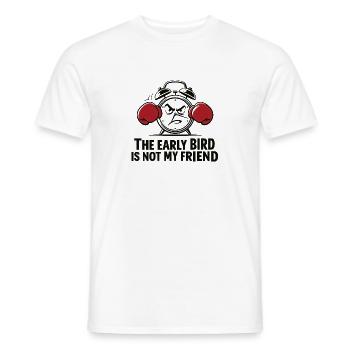 Boxen gegen den Frühaufsteher - Männer T-Shirt - Weiß - Vorne - AI Model Male 178 dark (178cm)