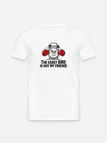 Boxen gegen den Frühaufsteher - Männer T-Shirt - Weiß