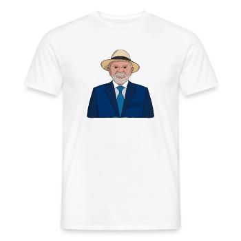 Präsident Lula da Silva Art – brasilianischer Führer - Männer T-Shirt - Weiß - Vorne - AI Model Male 178 dark (178cm)
