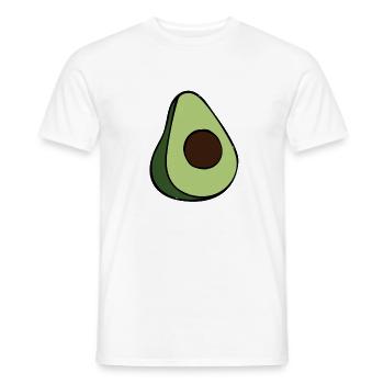 Avocado Half Minimalist Green Slice - Männer T-Shirt - Weiß - Vorne - AI Model Male 178 dark (178cm)