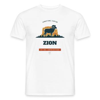 Zion Nationalpark Sandstone Canyon - Männer T-Shirt - Weiß - Vorne - AI Model Male 178 dark (178cm)