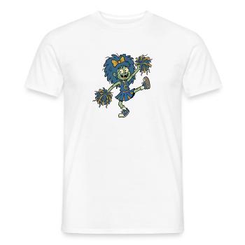 Cartoon-Zombie-Cheerleader mit tanzenden blauen Haaren - Männer T-Shirt - Weiß - Vorne - AI Model Male 178 dark (178cm)