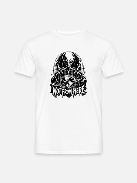 Nicht Von Hier: Weltenführung - Männer T-Shirt - Weiß