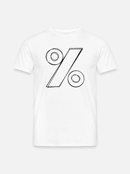 Prozentzeichen handgezeichnet - Männer T-Shirt - Weiß