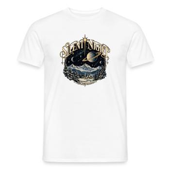 Silent Night - Saturn and Stars - Männer T-Shirt - Weiß - Vorne - AI Model Male 178 dark (178cm)