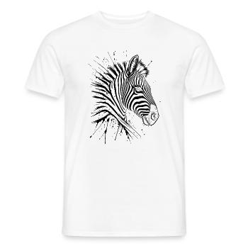 Zebra - Männer T-Shirt - Weiß - Vorne - AI Model Male 178 dark (178cm)