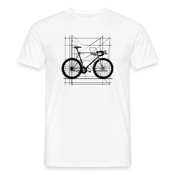 Fahrrad Line Art - Männer T-Shirt - Weiß - Vorne - AI Model Male 178 dark (178cm)