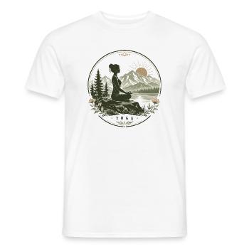  Meditation Yoga Relaxing Pilates Spiritual-Sport - Männer T-Shirt - Weiß - Vorne - AI Model Male 178 dark (178cm)