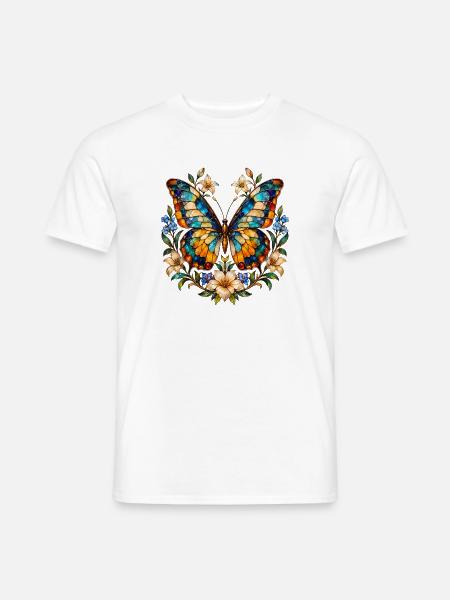Schmetterlinge Schöner Schmetterling - Männer T-Shirt - Weiß