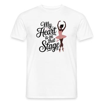 Herz auf der Bühne Ballett - Männer T-Shirt - Weiß - Vorne - AI Model Male 178 dark (178cm)
