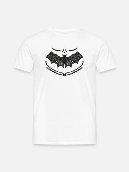 Nachtflügel und Dunkle Schädel - Männer T-Shirt - Weiß