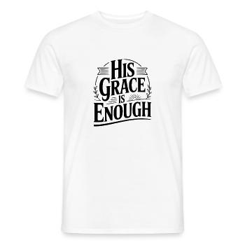 Seine Gnade reicht aus. - Männer T-Shirt - Weiß - Vorne - AI Model Male 178 dark (178cm)