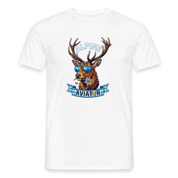 Alpen Hirsch Ersatztracht Volksfest - Männer T-Shirt - Weiß - Vorne - AI Model Male 178 dark (178cm)