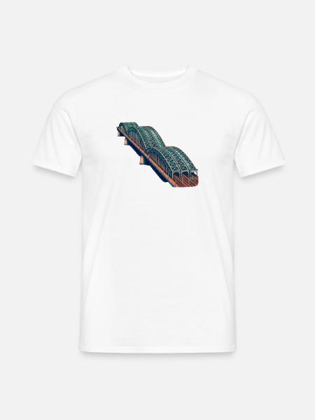 Hohenzollernbrücke Risograph - Männer T-Shirt - Weiß
