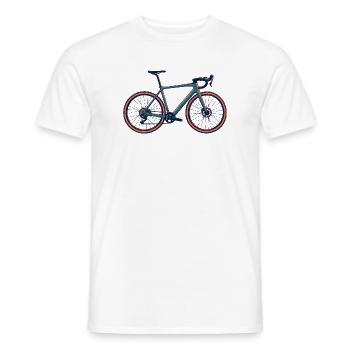 Rennrad Risograph - Männer T-Shirt - Weiß - Vorne - AI Model Male 178 dark (178cm)