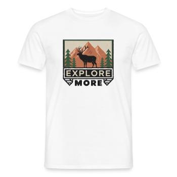 Entdecken Sie mehr Retro-Schilder für alpine Elche - Männer T-Shirt - Weiß - Vorne - AI Model Male 178 dark (178cm)