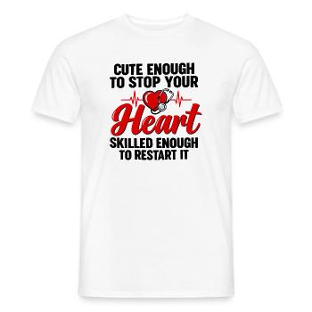 Lustiger Kardiologe, Herzarzt, Herzchirurg, Herzchirurg - Männer T-Shirt - Weiß - Vorne - AI Model Male 178 dark (178cm)