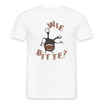 Wie bitte  - Männer T-Shirt - Weiß - Vorne - AI Model Male 178 dark (178cm)